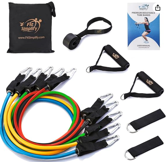 Resistance bands set for home workout