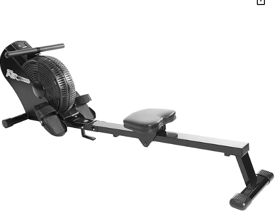 Air resistance rowing machine for intense workouts