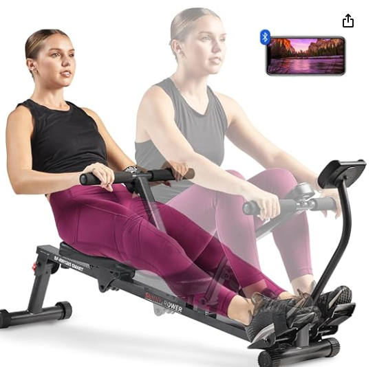 Compact rowing machine for beginners