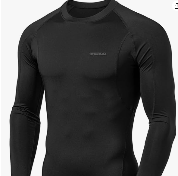 Budget compression shirt with cooling effect