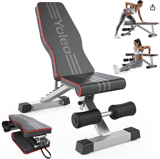 Adjustable weight bench for home gym
