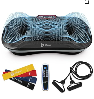 Vibration plate exercise machine for home gym