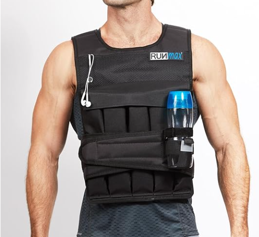 running weighted vest with shoulder padding