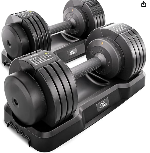 Flybird adjustable dumbbells for small spaces