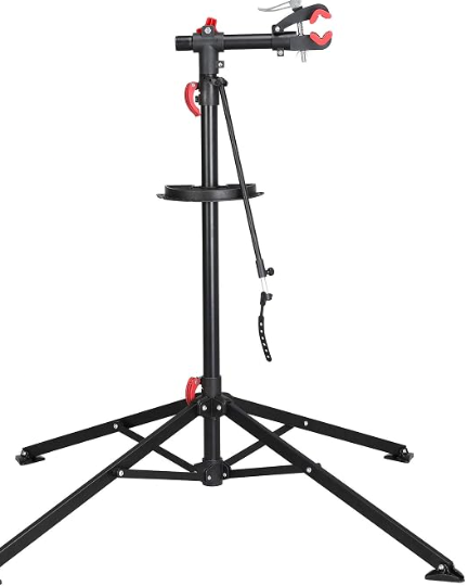 Yaheetech adjustable bike repair stand with tool tray