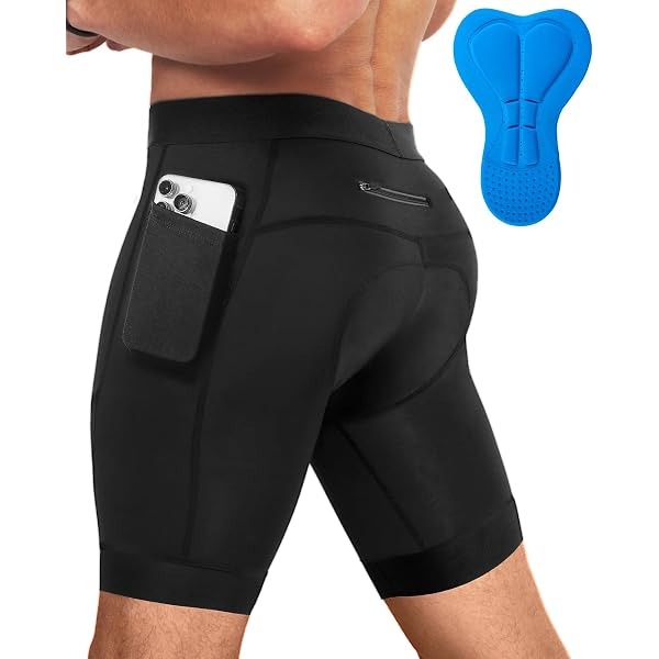 Sportneer men's 4D padded cycling shorts for recreational cycling
