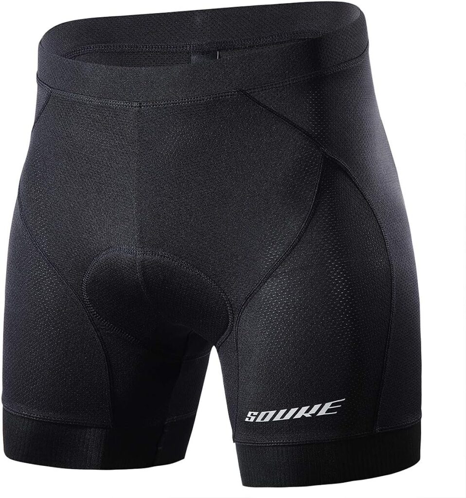 Souke Sports men's 4D padded cycling shorts with anti-slip leg grips