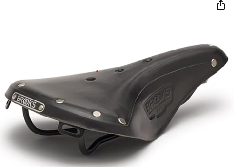 Brooks England B17 leather bike saddle for long-distance touring