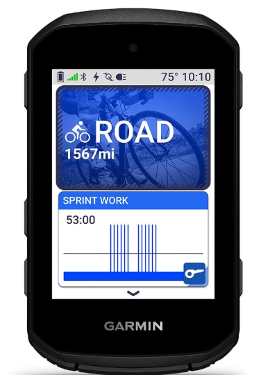 Garmin Edge 850 GPS cycling computer mounted on a road bike