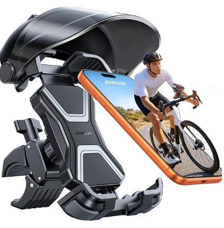 JOYROOM auto-lock bicycle phone holder mounted to handlebar
