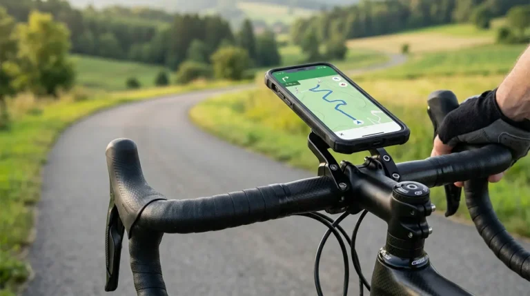 Best bike stem phone mount securely holding a smartphone on a road bicycle